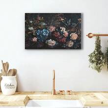 Framed Moody Vintage Flower Printable Wall Art, Dark Floral Still Life Oil Painting, Botanical Antique Art. Ideal Festive Gift Pick! This Stunning Art Piece Elevates Decor Style For Living Room, Kitchen, Bathroom And Any Room In Your House. - Random Print(隨機印花) - 查看 2