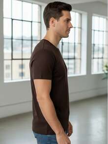 Men T-Shirts - Chocolate Brown - View 2