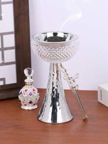 1pc Crystal Pattern Metal Incense Burner, Modern Luxury Style Incense Holder, Suitable For Home Decor And Display - Multicolor - View 15