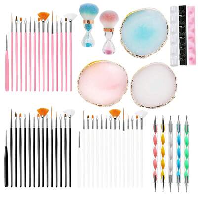 23-Piece Nail Art Brush Set, Multi-Color Nail Painting, Shaping, Dotting, And Application Tool Kit, Suitable For Home And Salon Use.