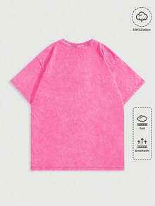 Acid Washed Retro Clothes Women I Woke Up Sexy As  Again Funny Sarcastic Women Saying T-Shirt ,Soft & Lightweight Skin-Friendly 100% Cotton T Shirt Cute Tops,100 Days Of School,Spring Clothes,Summer Tops For Women - 粉色 - 查看 2