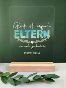 Prezent dla rodziców spersonalizowany - akrylowy prezent - prezent na urodziny rodziców, prezent urodzinowy dla rodziców, prezent dla rodziców, prezenty dla mamy i taty, prezent dla rodziców - A - Zobacz 6