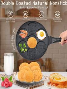 28.5 X 2 X 28.5 Cm Non-Stick Animal Shaped Pancake Baking Pan, Black/Red - Multicolor - View 3