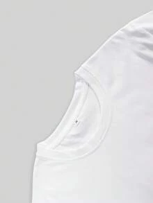 男士新款时尚嘻哈印花T恤 - 白色 - 查看 3