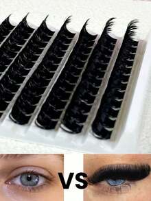 120pcs Fluffy Lash Clusters, 160D Curl, 10-18mm, Suitable For Beginners, Create Voluminous Curled Captivating Lashes - Black - View 5