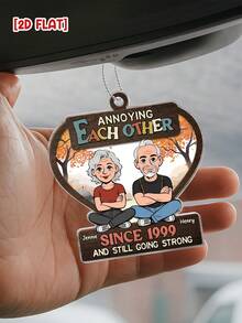 Mặt dây chuyền hình xe hơi hoạt hình bằng acrylic dành cho cặp đôi, món quà độc đáo và thú vị với thông điệp ấm áp. - Như được hiển thị - Xem 7