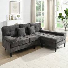 Sofas & Couches - Antique Grey + Foam + Foam + 3 Seat - View 8