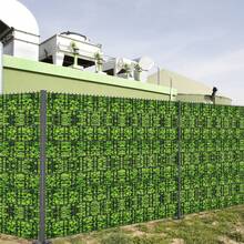 PVC Privacy Screen, Privacy Strips, Privacy Film For Garden Fence With Fixing Clips, Wind Protection - 35m-large Leaf - View 4