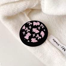 Soporte magnético con cojín de aire en forma de conejo rosa | Adhesión magnética fuerte, desmontable, ideal para escritorio y ver series - Multicolor - Ver 1