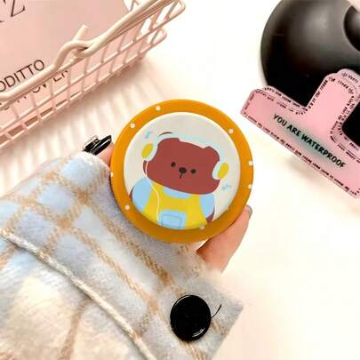 Mobile Phone Stand, Earphone Bear With Polka Dot Magnetic Air Cushion Stand. Japanese And Korean Style, Simple And Elegant. Strong Magnet For Stable Support. Essential For Mobile Phone Desktop.