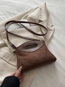 法国小众女士手提包，新款时尚单肩包，ins风简约别致斜挎包 - 彩色 - 查看 15