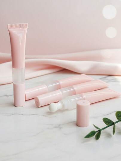 3 pièces/1 pièce 10 ml Tubes vides roses pour gloss à lèvres à presser, mini tubes souples en plastique, emballage cosmétique