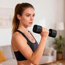 4-In-1 Adjustable Dumbbell Set, 2-5lbs, Quick-Lock Hand Weights For Home Workouts, Pilates, Strength Training For Women & Men - Black - View 4