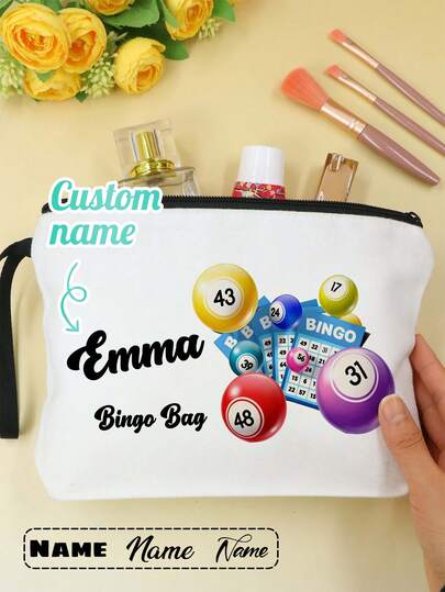 Custom Graffiti Pen Pouch With Name, Personalized Bag Gift For Friends And Family, Fun Game Night Accessory, Customized Zipper Pencil Pouch For Cards And Markers, A Customizable Storage Bag For Lovers, Couple Gifts, Family, Daily Life, Friend, Holiday Gifts