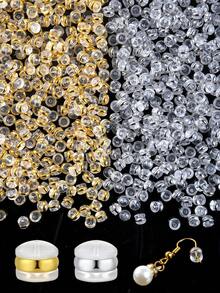 20/50个装硅胶耳钉后塞，透明安全锁扣式耳钉后塞，适用于重型耳环，无刺激低过敏性柔软透明耳钉替换装 - Earring Backs - 查看 2