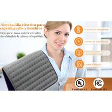 Almohadilla térmica, almohadilla de calor para el dolor de espalda y el alivio de los calambres Manta térmica gruesa y suave, Cojin electrico caliente para aliviar dolores de rodilla, espalda, pierna - A - Ver 8