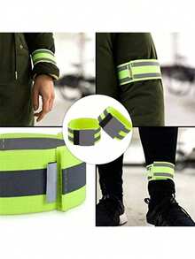 1 chiếc băng phản quang có độ hiển thị cao, dùng được cho cổ tay, cánh tay, mắt cá chân, chân, dây thun điều chỉnh được, thích hợp cho đi bộ đêm, đạp xe, chạy bộ, chạy chậm, phụ kiện chạy đêm phản quang, băng đeo cổ tay thể thao, đồ dùng cho tiệc tùng. - B - Xem 5