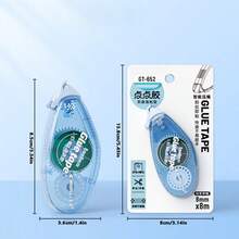1pc/4pcs 0.31 Inch X 314 Inch Double-Sided Tape, Acid-Free, Transparent Dotted Double-Sided Tape, Ideal For Your Craft Needs, For Crafts And Scrapbooking - GT-652 - View 2