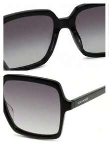 Yves Saint Laurent 时尚黑色复古方形眼镜，女士复古方形时尚眼镜，适合度假和日常佩戴 - 黑色 - 查看 5