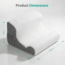 Wedge Pillow For Bed | All-In-One Ergonomic Bed Wedge Pillow – Design For Ultimate Sleep, Reading & Recovery Support, With Cooling Memory Foam & Anti-Slip Honeycomb Cover - White - View 7