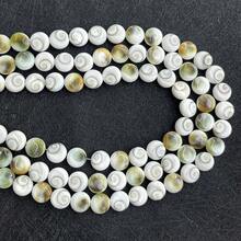 1 Strand 8/10mm Natural Freshwater Shell Conch Shell Round Threaded Beads Jewelry Making DIY Necklace Bracelet Earrings Accessories Wedding - Multicolor - View 7
