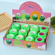 1/4个可爱卡通小猪爆炸玩具，趣味搞怪礼物，适合儿童、青少年和成人，可作为减压玩具，可爱卡通设计，适合旅行和玩耍，适合自闭症儿童，适合作为复活节、万圣节、感恩节、生日礼物，挤压式趣味新奇玩具，蓝色适合男孩，粉色适合女孩，适合放入复活节篮子和圣诞袜中。（手工涂漆部分可能存在轻微错位。） - 彩色 - 查看 3