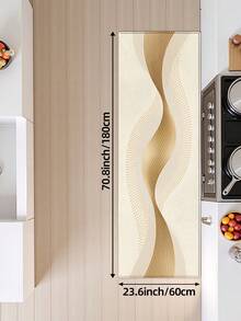 1pc Modern High-End Style Running Carpet Kitchen Mat, Luxury Gold Wave Long Kitchen Floor Mat Suitable For Bathroom, Kitchen, Outdoor, Indoor, Hallway, Bedroom, Living Room, Machine Washable - Multicolor - View 15