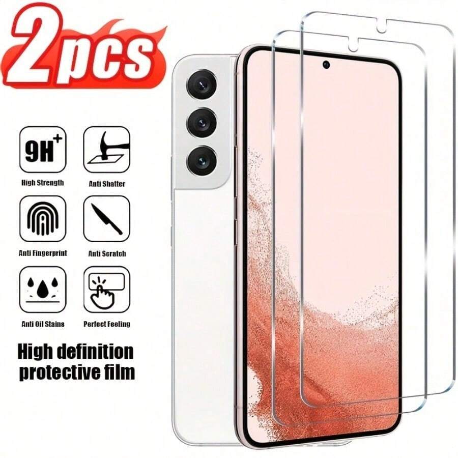 Protectores de pantalla de vidrio templado transparentes compatibles con la serie S, regalo de primavera - transparente - Ver 1