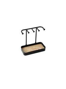 1pc Elegant Home Use Jewelry Holder Rack For Necklaces, Rings, Earrings, And Hair Accessories - Perfect Display Stand For Back To School, Holiday Gift Ideas, Christmas, Thanksgiving, New Year, And Valentine's Day - Organize Your Accessories With Style And Charm - Black - View 7