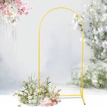 Kit Arco Globos, 1.8m/2m/2.2m Kit de Arco para Globos Cuadrados, Marco de arco de boda grande ajustable Telón de fondo rectangular Soporte Decoraciones de puerta de fiesta, Aro Metálico para Globos de Gran Tamaño para Fiesta de Cumpleaño, Boda, Despedida de Soltera, Graduación - Dorado - Ver 2