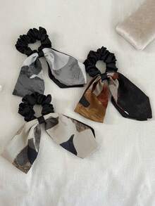 秋冬新款水染发圈，小众高端设计感，时尚百搭，可扎马尾辫 - 彩色 - 查看 5