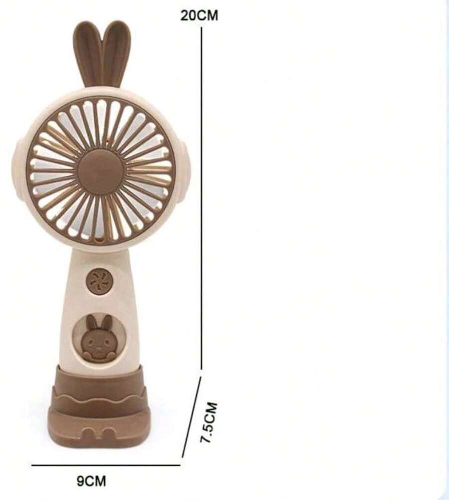 Mini Ventilador Portatil con bateria recargable 3 velocidad usb - Café integral - Ver 1