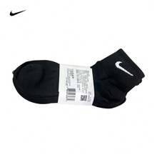 3 双 NIKE U EVERYDAY LTWT ANKLE 吸湿排汗棉混纺休闲训练袜，黑色 - 黑色 - 查看 12