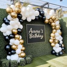 87件套白色气球拱门套装，不同尺寸18、10、5英寸气球套装，适用于生日派对、婚礼周年纪念、圣诞节、万圣节、婴儿派对装饰。 - 彩色 - 查看 5