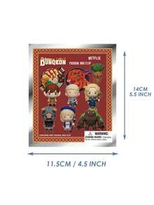 Crunchyroll 1个官方授权《地下城梦》动漫角色盲盒钥匙扣 - 莱欧斯、玛西尔、森西、奇尔查克、法林收藏品，Netflix粉丝礼物 - 彩色 - 查看 4