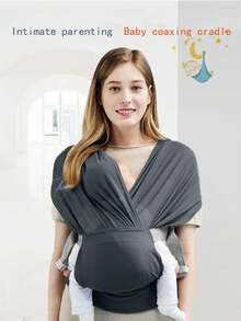 LELE LON 可调节婴儿柔软透气婴儿背带新生儿包裹式背带臀座网格布背带透气网眼婴儿柔软背带 - 黑色 - 查看 7