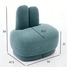 Sedie per il soggiorno - Verde + Tessuto + Schiuma + Compensato + Legno massello + Schiuma - Visualizzare 2