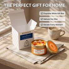 EVODUCK 3oz Sweet Orange Scented Sacral Chakra Candle, Matte Gold Metal Tin With White & Red Crystals, Ideal For Home Meditation & Yoga, Spiritual Gift For Women, Men, Valentine's Day, Birthday, Anniversary - 脈輪系列 - 查看 8