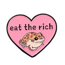 Pink Heart Brooch Badge Creative English Letter Frog Heart Shape Small Brooch Clothing Accessory - 愛心 - 查看 4