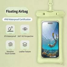 高品质棉质加厚防水手机袋，薄荷绿，IPX8级防水，适合学生、游泳、旅行，超值之选 - 多色` - 查看 15