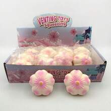 1个樱花软萌捏捏乐玩具 - 解压玩具 - 软萌玩具 - 指尖玩具 - 史迪奇玩具 - 旅行玩具 - 课堂指尖玩具 - 迷你洗澡玩具 - 圣诞文具减压球，生日礼物，完美礼物，赠品，玩具，游戏 - 彩色 - 查看 3
