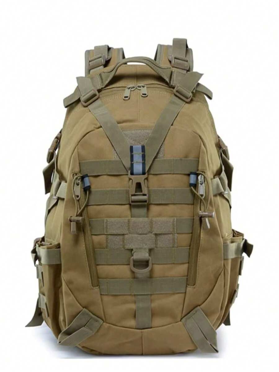 Tactical Backpack For Laptop, Waterproof Camping Backpack, Large Capacity, Heavy Duty Backpack For Men - Khaki - View 1
