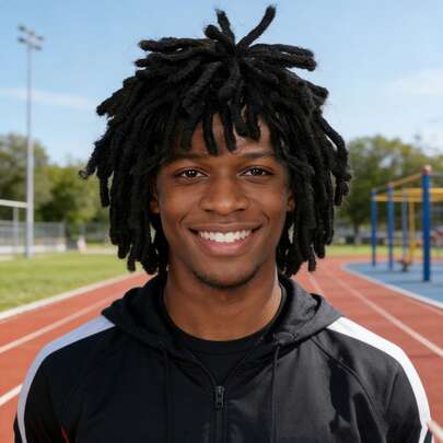 时尚男士卷曲波波头黑色短款脏辫假发，带刘海 - 朋克迪斯科摇滚风，适合派对、角色扮演等场合，男女皆宜。自然逼真的非洲式合成发，适合日常佩戴、办公室白领装扮、圣诞节及摄影等场合。佩戴舒适，透气设计，易于安装，经久耐用，易于打理。