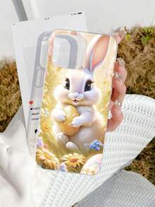 Easter Bunny & Egg Print Transparent Soft TPU Shockproof Phone Case, Cute Style, Suitable For Easter/Daily Use/Friend Gift. Compatible With IPhone 11/13 Pro Max/15/17/17 Pro Max & Galaxy S24 Ultra/S25 Ultra - Clear - View 6