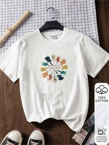 Fender Retro Guitar Kaleidoscope T-Shirt - 白色2 - 查看 1