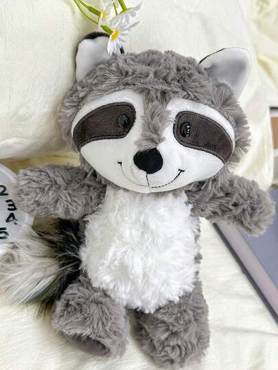 1pc 30cm/11.81in Plush Raccoon Doll, Cute Fluffy Raccoon Plush Doll With Thick Tail And Belly, Suitable For Student Dorm Decor, Bedside Or Living Room Decor, Also A Thoughtful Birthday Gift For Best Friends And Kids