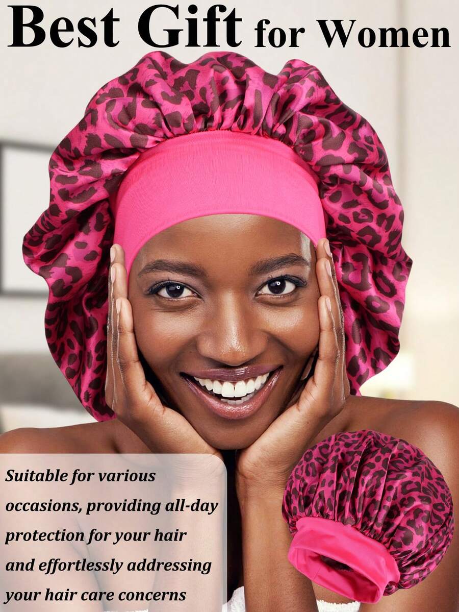 7cm Wide Brim Elastic Band Sleep Cap, Wig Cap Hair Sleep Cap Sleep Bonnet