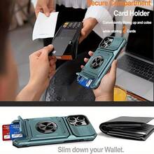 Shockproof Phone Case With Card Slot, Phone Protective Cover, Phone Accessories Compatible With IPhone 11 12 13 14 15 16 17 Pro Max, Casing - Màu tím - Xem 7