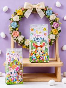 100个复活节兔子烘焙袋、复活节兔子礼品袋、复活节派对糖果袋、春季派对饼干袋、零食袋、复活节装饰品、复活节甜点袋、复活节彩蛋礼品袋、复活节派对用品、家用坚果谷物袋、复活节商店杂货袋、复活节家庭聚会桌面装饰、复活节厨房包装用品、复活节房间装饰、复活节家居装饰、春季装饰、生日礼品袋、派对小礼物 - 復活節兔子 - 查看 7