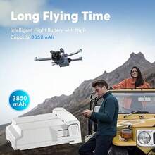 Mini3/Mini 3 Pro Batería de vuelo inteligente Plus para  Mini3/Mini 3 Pro 3850 mAh 47 minutos de tiempo de vuelo 1 batería Mini serie 3 - Batería Mini 3/Mini 3 Pro/Mini 4 Pro*1 - Ver 4